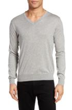 Men's Gant Lightweight V-neck Sweater - Grey