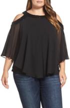 Women's Alex Evenings Embellished Shoulder Popover Blouse