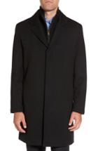 Men's Cole Haan Modern Twill Topcoat With Removable Bib - Black