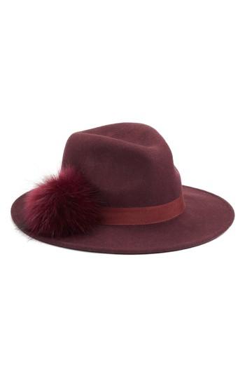 Women's Bp. Faux Fur Pompom Fedora -