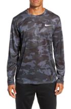 Men's Nike Dry Long Sleeve Camo T-shirt R - Grey