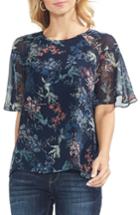 Women's Vince Camuto Garden Heirloom Ruffle Sleeve Top - Blue