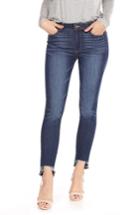 Petite Women's Paige Transcend Vintage - Hoxton High Waist Ankle Skinny Jeans - Blue