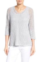 Women's Nic+zoe Sunkissed Sheer Linen Blend Pullover