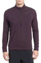 Men's Nike Dry Training Quarter Zip Pullover, Size - Burgundy