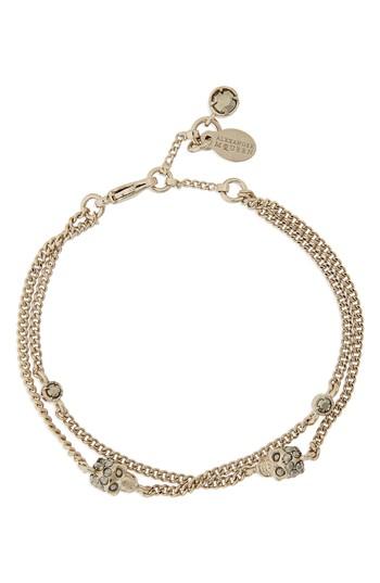 Women's Alexander Mcqueen Skull Multi Chain Bracelet