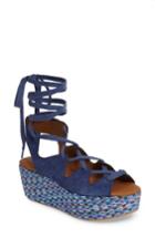 Women's See By Chloe 'liana' Platform Wedge Sandal Us / 37eu - Blue
