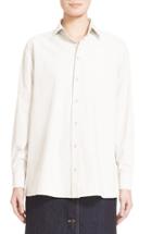Women's Tomas Maier Cotton Poplin Trapeze Shirt - White