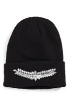 Women's Bp. Crystal Embellished Beanie - Black