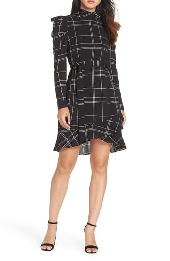 Women's Julia Jordan Long Sleeve Crepe Dress - Black