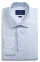 Men's David Donahue Trim Fit Dress Shirt 34/35 - Blue