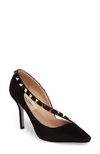 Women's Valentino Garavani Rockstud D'orsay Pump Us / 38eu - Black