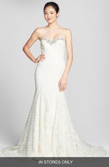 Women's Hayley Paige 'kadence' Jeweled Bolero & Lace Mermaid Dress