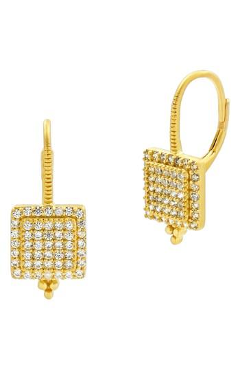 Women's Freida Rothman Ocean Azure Crystal Drop Earrings