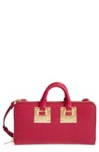Women's Sophie Hulme Leather Crossbody Wallet - Red