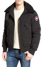 Men's Canada Goose Bromley Down Bomber Jacket With Genuine Shearling Collar
