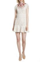 Women's Alice + Olivia Francine Lace Fit & Flare Minidress - Ivory