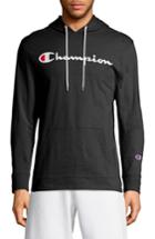 Men's Champion Embroidered Logo Hoodie - Black