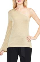 Women's Vince Camuto One-shoulder Bell Sleeve Sweater, Size - Metallic