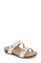Women's Aetrex Janey Braided Slide Sandal .5 M - White