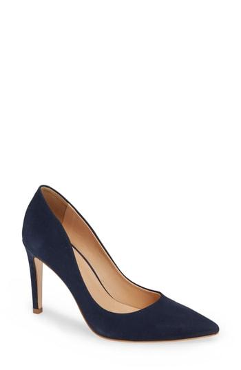 Women's Black Suede Studio Gemma Pump M - Blue