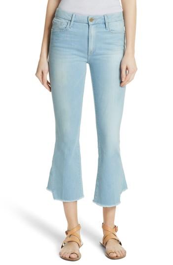 Women's Frame Le Crop Gusset Step Hem Mini Boot Jeans - Blue