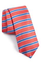 Men's Nordstrom Men's Shop Sunset Stripe Silk Tie, Size - Red