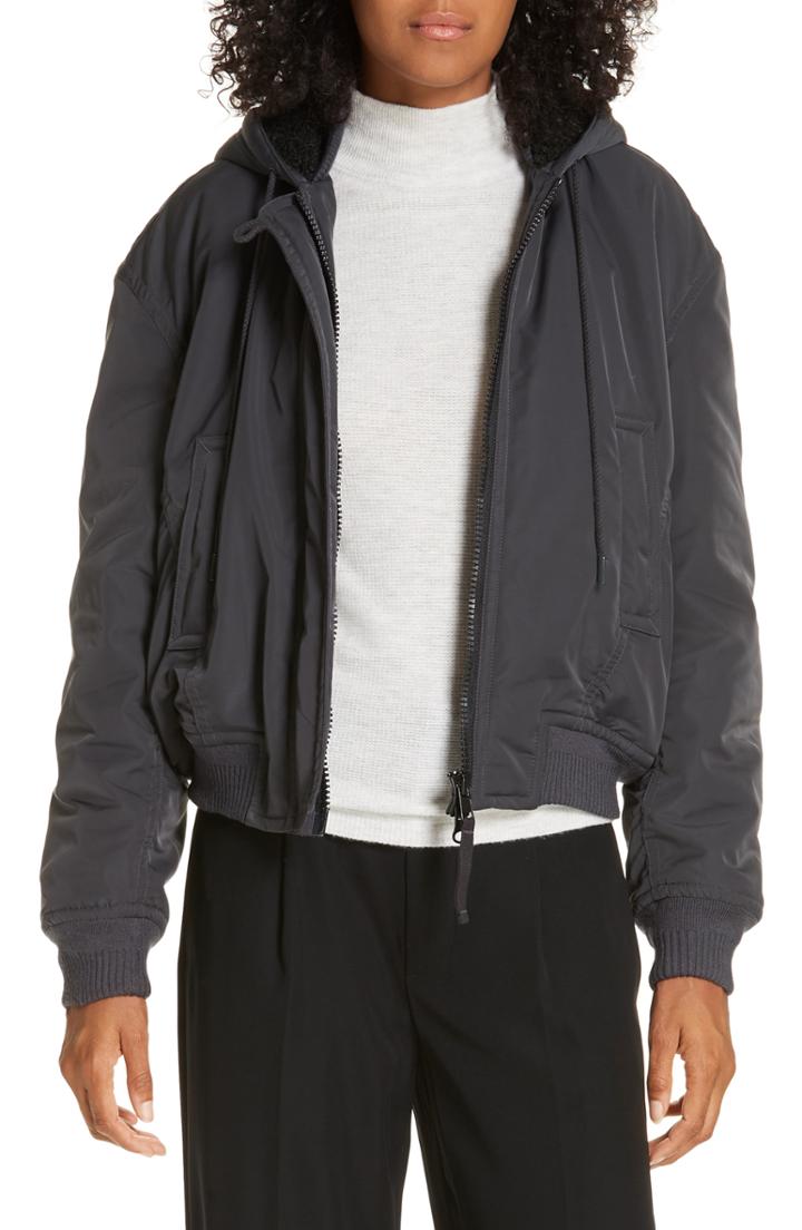 Women's Vince Soft Bomber Jacket - White