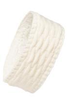Echo Cross Cable Knit Headband, Size - White
