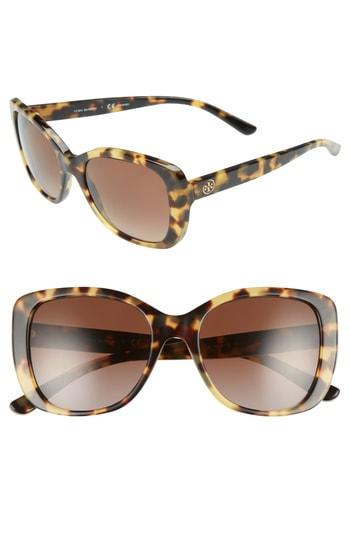 Women's Tory Burch 53mm Polarized Rectangle Sunglasses - Tokyo Tortoise Gradient