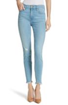 Women's Frame Le Skinny De Jeanne High Waist Raw Hem Jeans - Blue