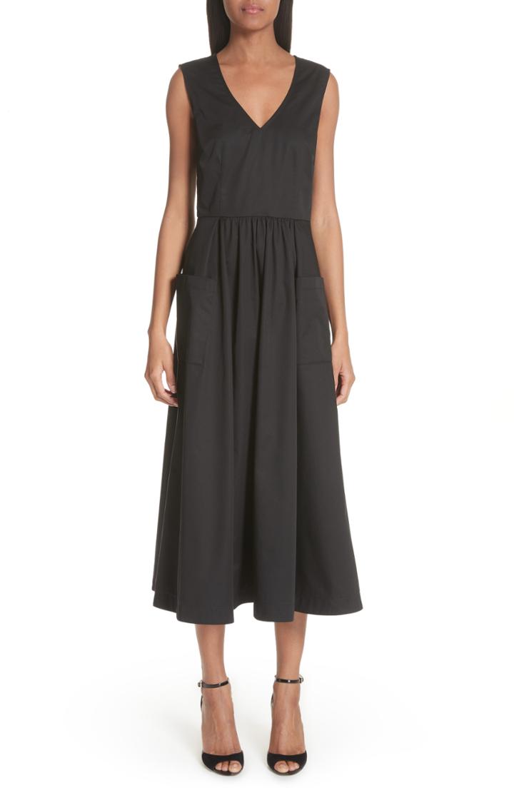Women's Co Patch Pocket Sateen Midi Dress
