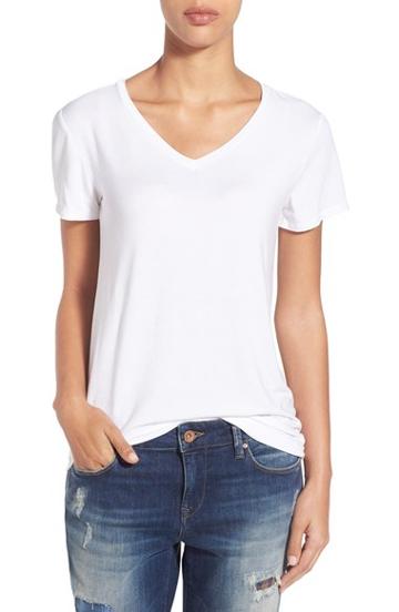 Women's Halogen V-neck Tee - White