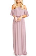 Women's Show Me Your Mumu Rebecca Off The Shoulder Chiffon Gown, Size - Pink