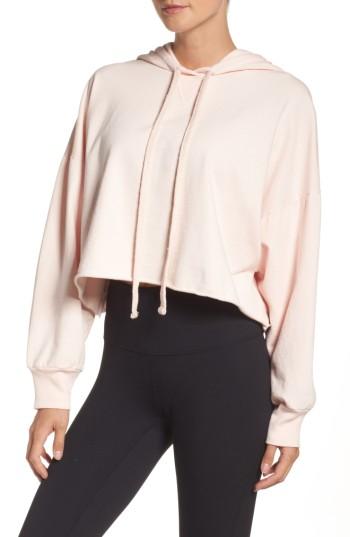 Women's Zella Oversized Crop Hoodie, Size - Pink