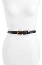 Women's Madewell Crisscross Leather Skinny Belt - True Black