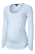 Women's Isabella Oliver Scoop Neck Maternity Tee - Blue/green