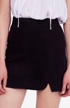 Women's Free People Femme Fatal Denim Miniskirt - Black