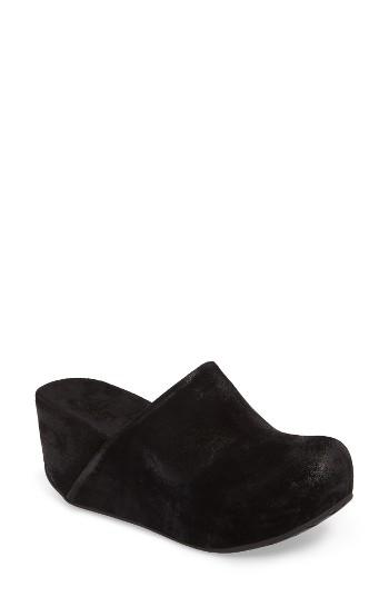 Women's Chocolat Blu Maya Platform Wedge Clog .5 M - Black