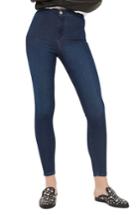 Women's Topshop Joni High Waist Ankle Skinny Jeans W X 32l (fits Like 27w) X - Blue
