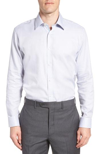 Men's Ted Baker London Ollyox Slim Fit Solid Dress Shirt .5 - Grey