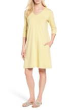 Women's Eileen Fisher Stretch Organic Cotton Jersey Shift Dress - Yellow