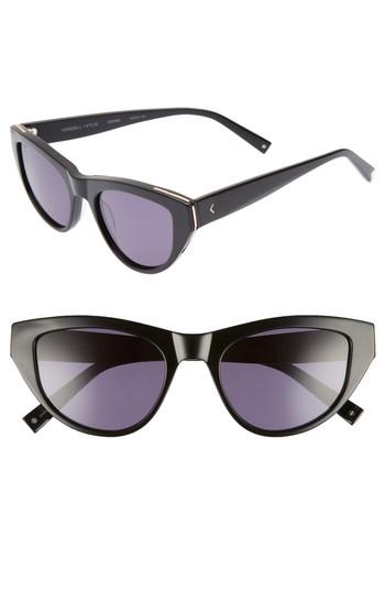Women's Kendall + Kylie Sienna 52mm Retro Cat Eye Sunglasses - Black/ Rose Gold