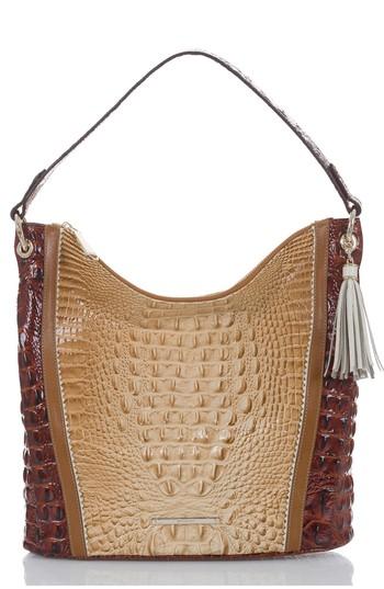 Brahmin Sevi Leather Hobo - Beige
