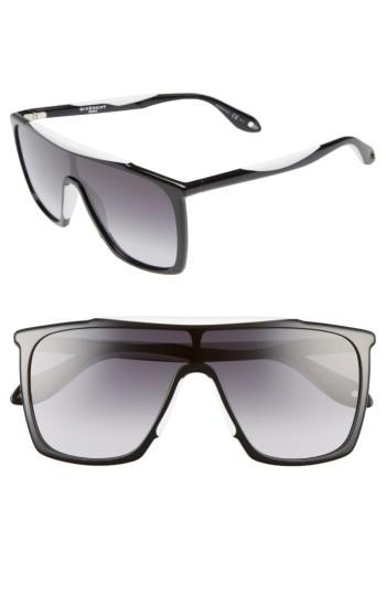 Women's Givenchy 53mm Mask Sunglasses - Black/ White