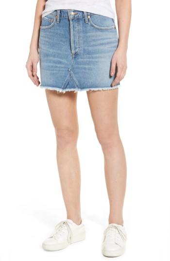 Women's Agolde Quinn High Waist Denim Miniskirt