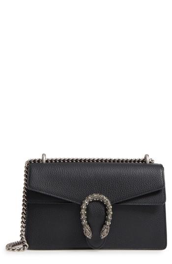 Gucci Small Dionysus Leather Shoulder Bag - Black