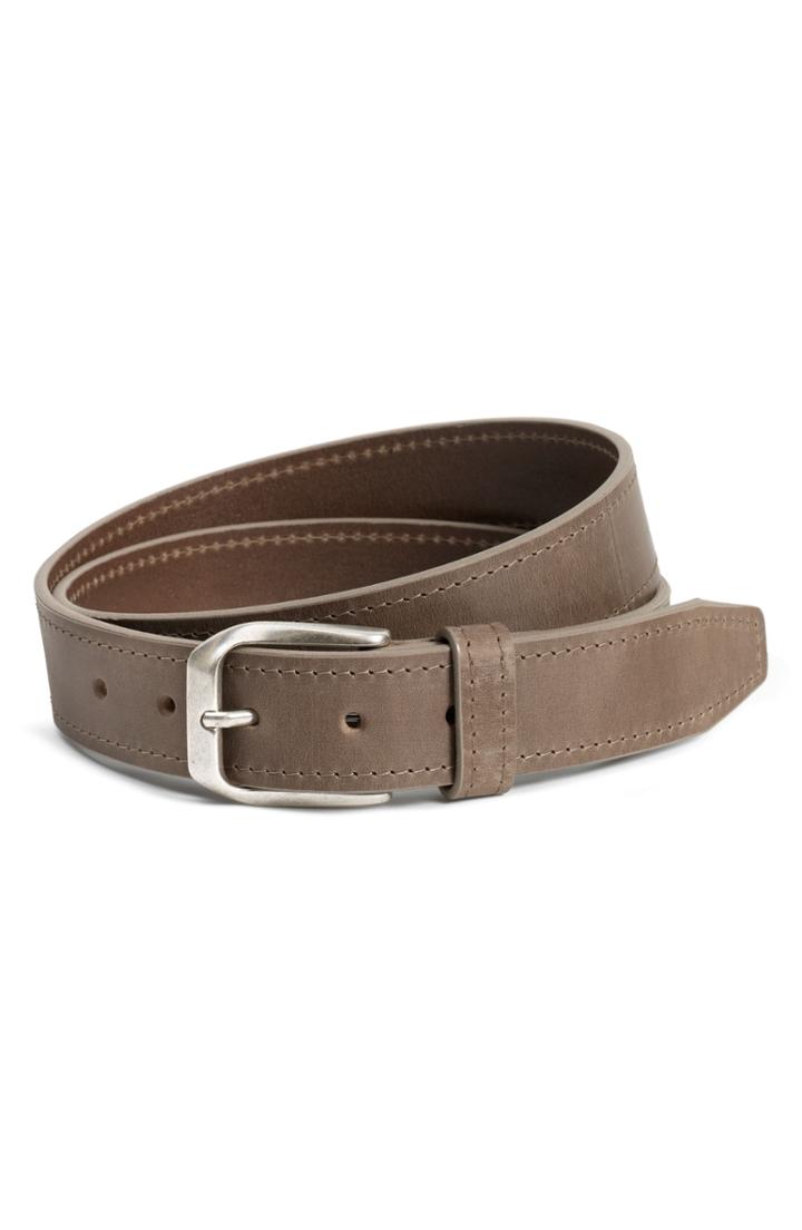 Men's Trask Darby Leather Belt - Grey