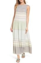 Women's Caslon Multi Stripe Woven Maxi Dress - Green