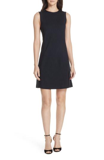 Women's Theory Pinstripe A-line Dress - Blue